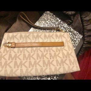 Authentic MK large wristlet